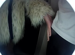 Amateur Nikki gives a deepthroat blowjob and gets cummed on in the Elevator